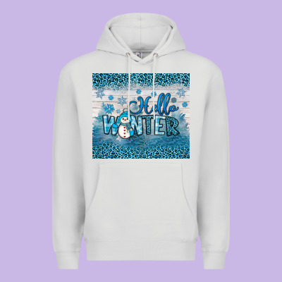 Hello Winter Premium Hoodie Designed By Jahusdesignshop