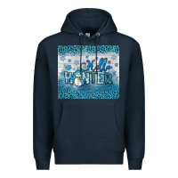 Navy hello winter Premium Hoodie - JahusDesignShop