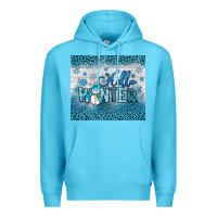 Ocean Blue hello winter Premium Hoodie - JahusDesignShop