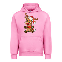 Fuchsia Pink baby christmas reindeer Urban Hoodie - AdoDesignShop