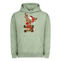 Pigment Oil Green baby christmas reindeer Urban Hoodie - AdoDesignShop
