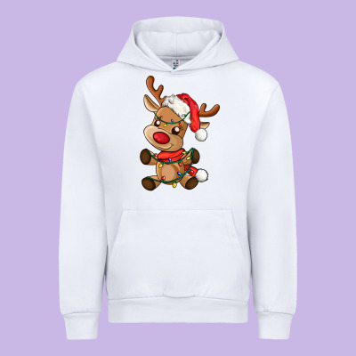 Baby Christmas Reindeer Urban Hoodie Designed By Adodesignshop