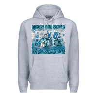 Heather Grey hello winter Premium Hoodie - JahusDesignShop