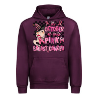 Mauve Wine in october we wear pink for breast cancer Urban Hoodie - AdoDesignShop