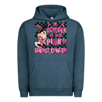 Pigment Midnight Navy in october we wear pink for breast cancer Urban Hoodie - AdoDesignShop