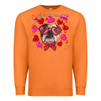 Carrot Valentine's day  english bulldog Premium Sweatshirt - RanaPortraitStore
