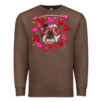 Chestnut Valentine's day  english bulldog Premium Sweatshirt - RanaPortraitStore