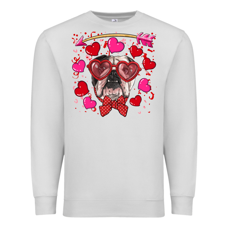 Valentine's Day  English Bulldog Premium Sweatshirt by RanaPortraitStore | Teevron