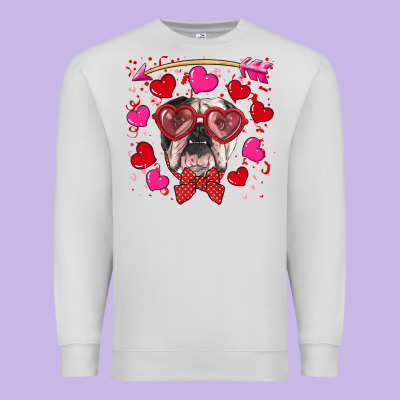 Premium Sweatshirt Valentine's day  english bulldog