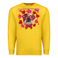 Lemon Valentine's day  english bulldog Premium Sweatshirt - RanaPortraitStore