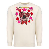 Sandshell Valentine's day  english bulldog Premium Sweatshirt - RanaPortraitStore