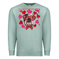 Seafoam Valentine's day  english bulldog Premium Sweatshirt - RanaPortraitStore