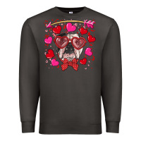 Smoke Valentine's day  english bulldog Premium Sweatshirt - RanaPortraitStore