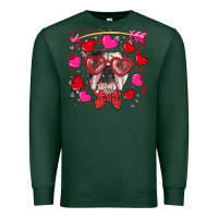 Sports Green Valentine's day  english bulldog Premium Sweatshirt - RanaPortraitStore