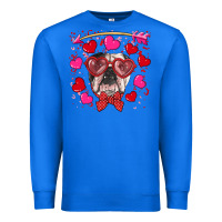 True Royal Valentine's day  english bulldog Premium Sweatshirt - RanaPortraitStore