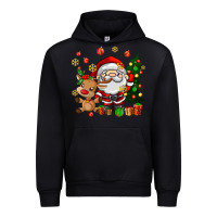 Black santa and reindeer Urban Hoodie - AdoDesignShop