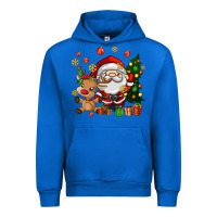 Cobalt santa and reindeer Urban Hoodie - AdoDesignShop