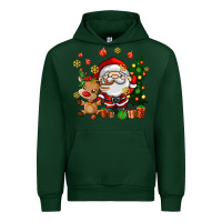Forest Green santa and reindeer Urban Hoodie - AdoDesignShop