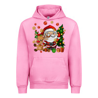 Fuchsia Pink santa and reindeer Urban Hoodie - AdoDesignShop