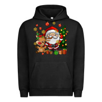 Pigment Black santa and reindeer Urban Hoodie - AdoDesignShop