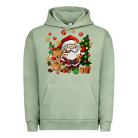 Pigment Oil Green santa and reindeer Urban Hoodie - AdoDesignShop