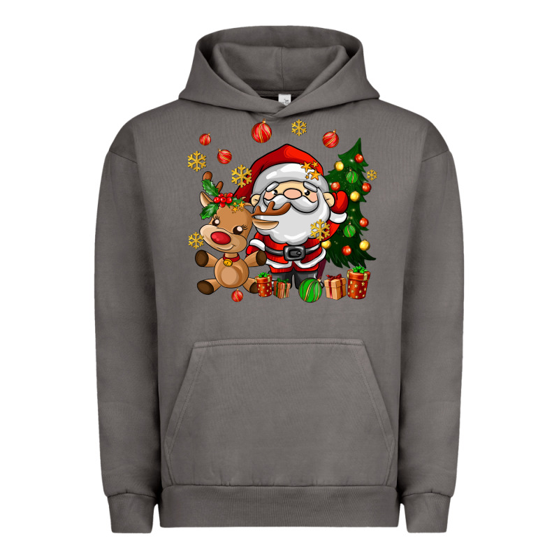 Santa And Reindeer Urban Hoodie by AdoDesignShop | Teevron