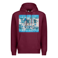 Burgundy winter vibes gnome Premium Hoodie - JahusDesignShop