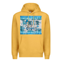 Mustard winter vibes gnome Premium Hoodie - JahusDesignShop