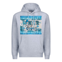 Heather Grey winter vibes gnome Premium Hoodie - JahusDesignShop