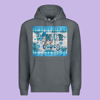 Winter Vibes Gnome Premium Hoodie Designed By Jahusdesignshop