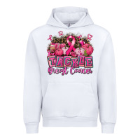 White tackle breast cancer with pumpkin Urban Hoodie - AdoDesignShop