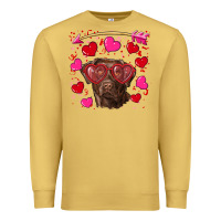 Antique Gold Valentine's day  labrador retriever Premium Sweatshirt - RanaPortraitStore
