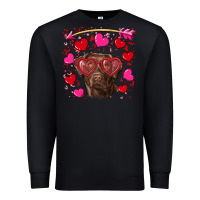 Black Valentine's day  labrador retriever Premium Sweatshirt - RanaPortraitStore