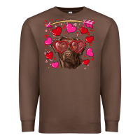 Chestnut Valentine's day  labrador retriever Premium Sweatshirt - RanaPortraitStore