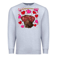 Heather Grey Valentine's day  labrador retriever Premium Sweatshirt - RanaPortraitStore