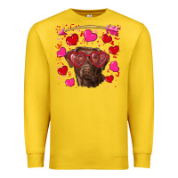 Lemon Valentine's day  labrador retriever Premium Sweatshirt - RanaPortraitStore