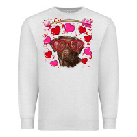 Oatmeal Heather Valentine's day  labrador retriever Premium Sweatshirt - RanaPortraitStore