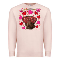 Pale Pink Valentine's day  labrador retriever Premium Sweatshirt - RanaPortraitStore
