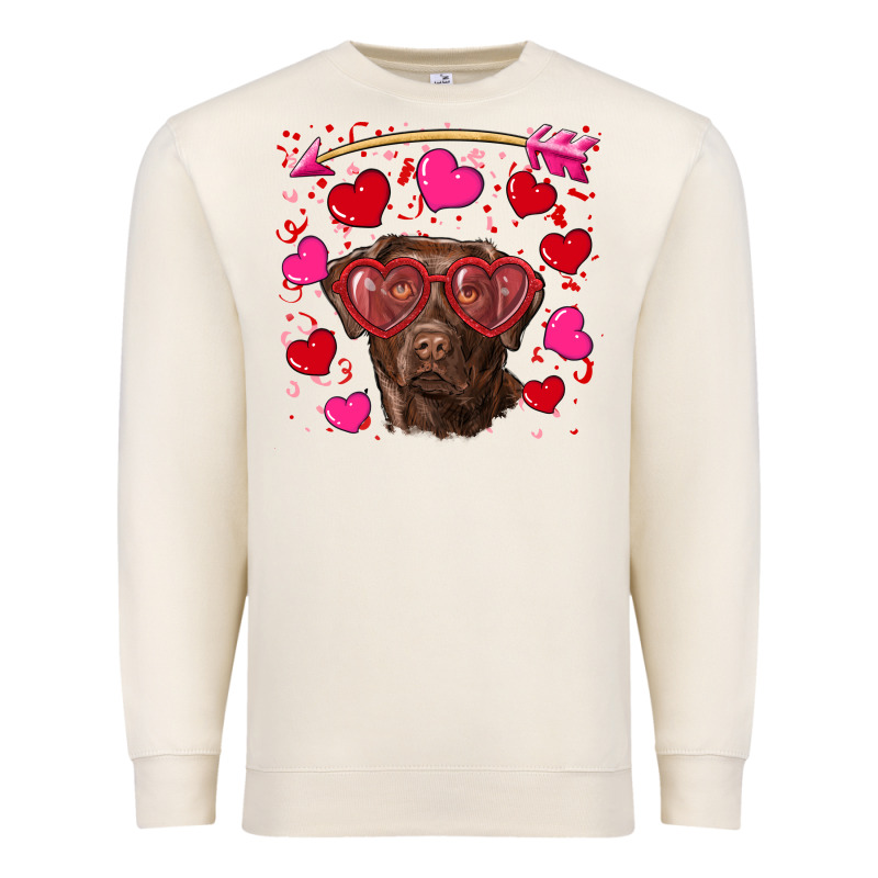 Valentine's Day  Labrador Retriever Premium Sweatshirt by RanaPortraitStore | Teevron