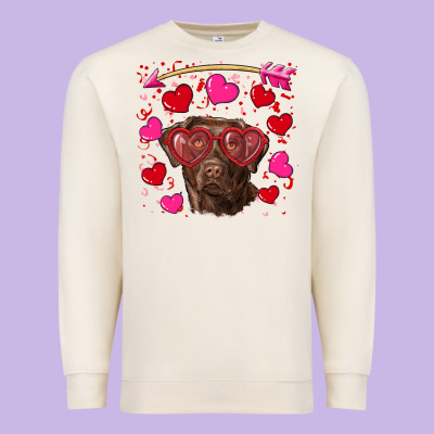Premium Sweatshirt Valentine's day  labrador retriever