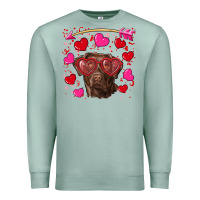 Seafoam Valentine's day  labrador retriever Premium Sweatshirt - RanaPortraitStore