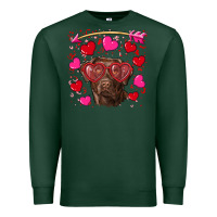 Sports Green Valentine's day  labrador retriever Premium Sweatshirt - RanaPortraitStore