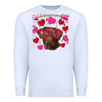 White Valentine's day  labrador retriever Premium Sweatshirt - RanaPortraitStore