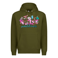 Army Green nurse practitioner Premium Hoodie - AdoDesignShop