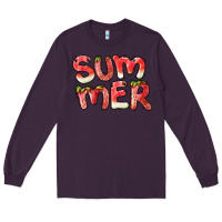 Plum summer watermelon and strawberry Long Sleeve Tee - BarkalooDesign