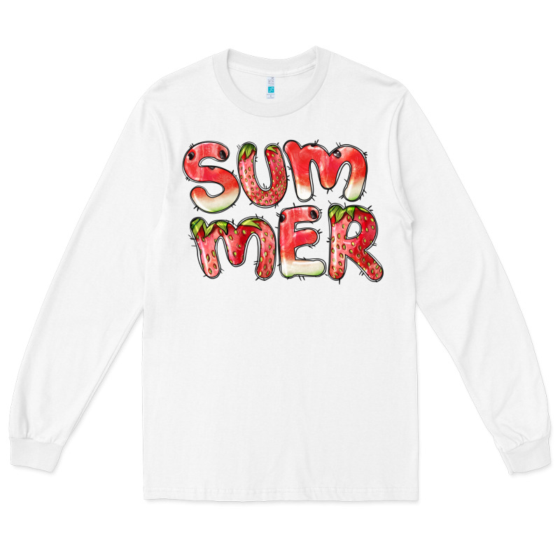 Summer Watermelon And Strawberry Long Sleeve Tee by BarkalooDesign | Teevron