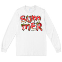 White summer watermelon and strawberry Long Sleeve Tee - BarkalooDesign