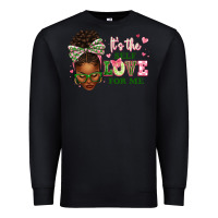 Sorority Colors Its The Self Love For Me Afro Woman2 Premium Sweatshirt | Teevron