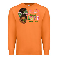 Carrot sorority colors its the self love for me afro woman2 Premium Sweatshirt - texasbilliewilder
