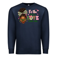 Navy sorority colors its the self love for me afro woman2 Premium Sweatshirt - texasbilliewilder